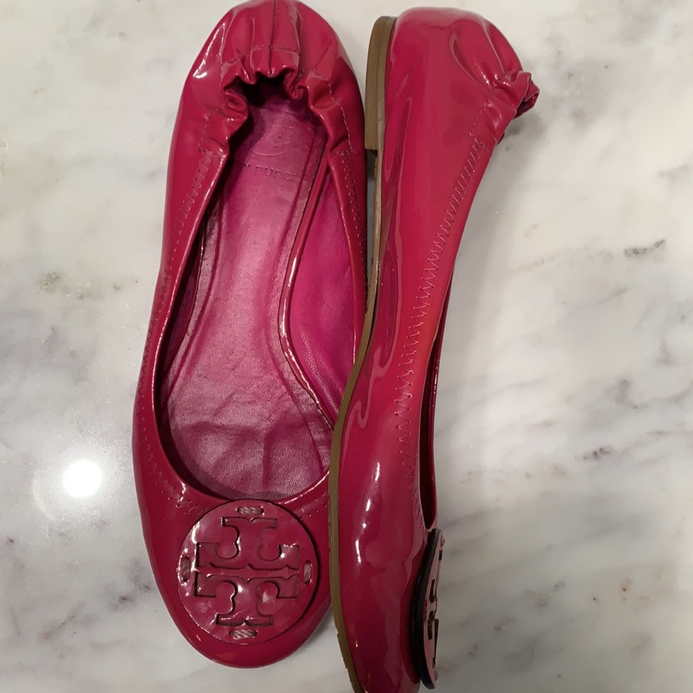 Tory Burch Raspberry Red Loafers - Picture 8 of 13